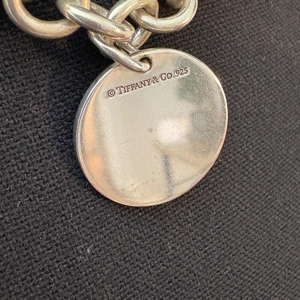 Tiffany & Co. Return to Tiffany Round Tag Chain Link Necklace 🩵 - Picture 4 of 7
